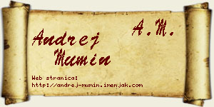 Andrej Mumin vizit kartica